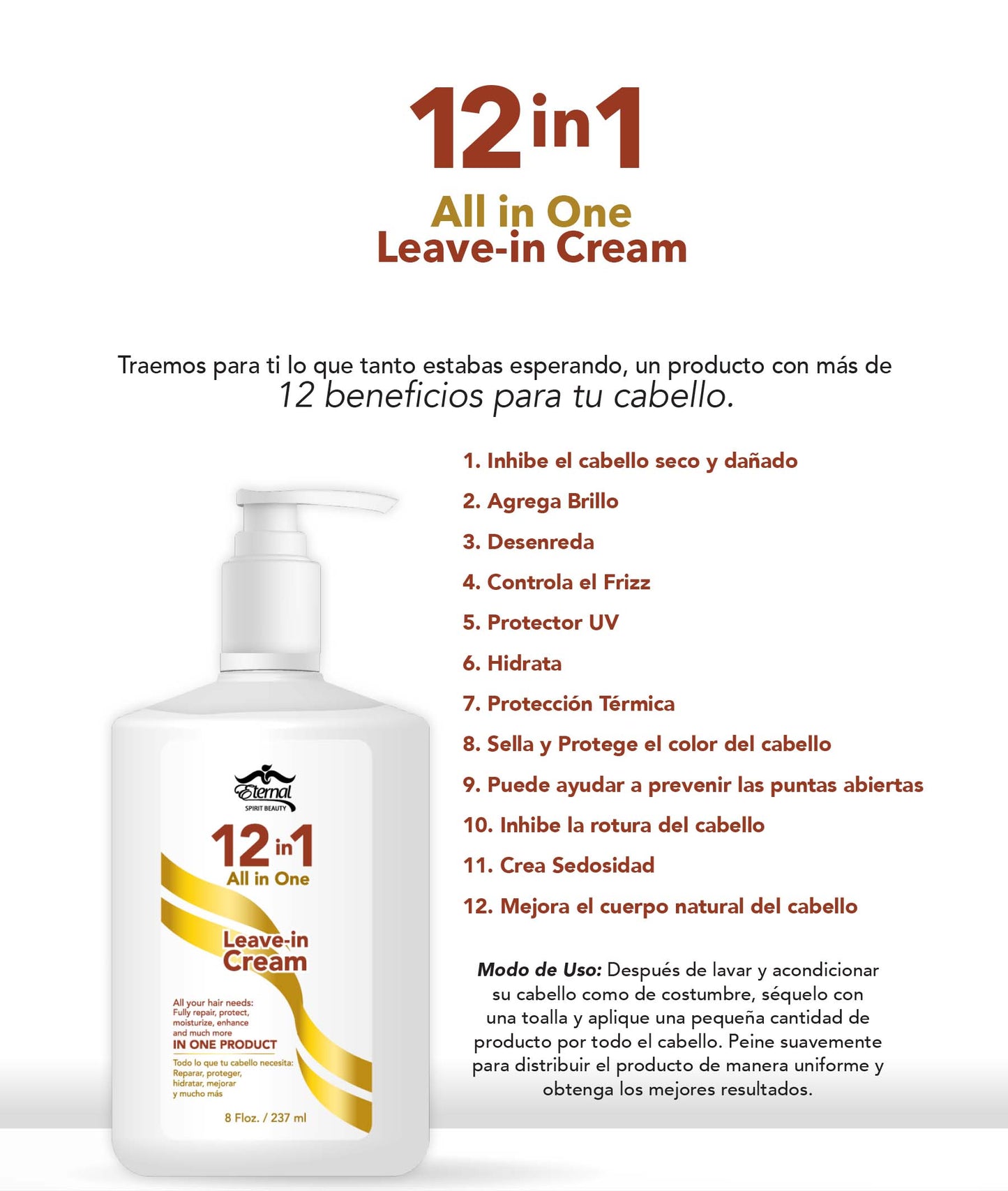 12 en 1 Crema para Cabello